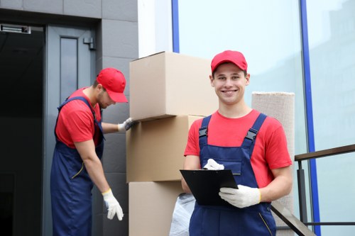 Removal team preparing for a local move in South Hackney