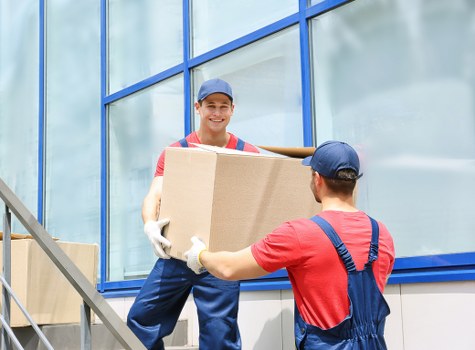 Removal team preparing a South Hackney house move