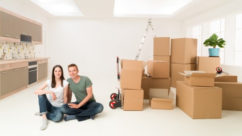 Careful packing materials and boxes prepared for a South Hackney house move