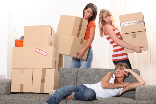 South Hackney residential move with boxes and furniture being loaded